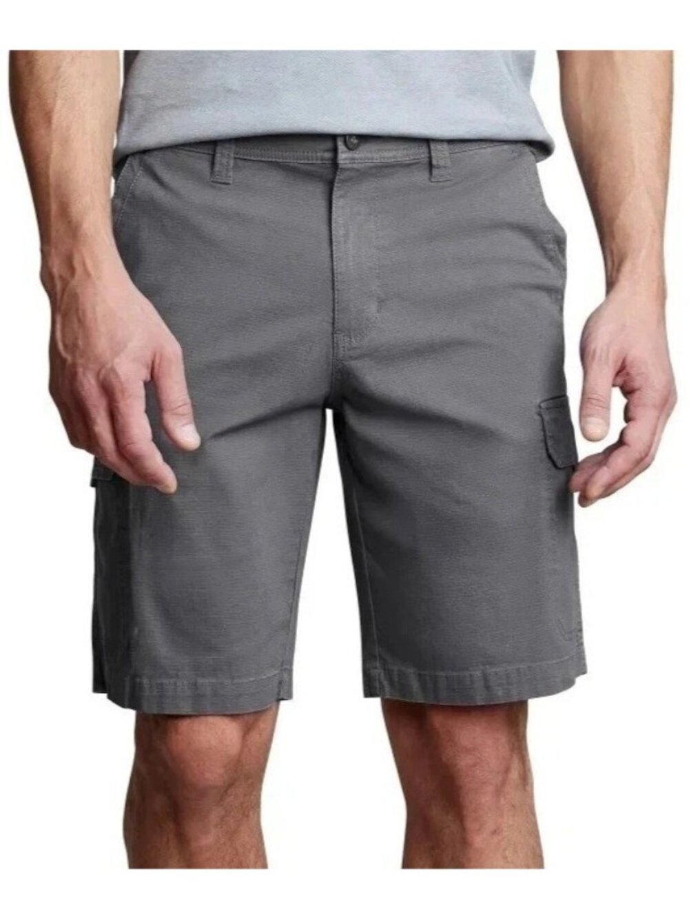 NWT Copper & Oak Men's 30 Gray Ripstop Cargo Shorts Stretch Fabric